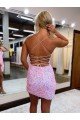 Shop V-Neck Sleeveless Short Velvet Sequin Cocktail Homecoming Dress / Prom Dress Sydney