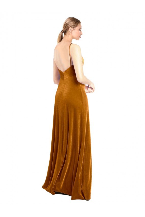 Shop Long Velvet Cowl Neck Slip Bridesmaid Dress / Prom Dress Sydney