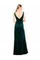 Shop Sleek V-Neck Long Formal Velvet Bridesmaid Dress / Prom Dress with Side Slit Sydney
