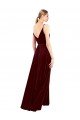 Shop Faux Wrap V-Neck Sleek Long Formal Velvet Bridesmaid Dress / Prom Dress Sydney