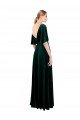 Shop Deep V-Neck Flutter Sleeves Long Velvet Wrap Bridesmaid Dress / Prom Dress Sydney