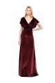 Shop Flutter Sleeves Open Back Long Velvet Bridesmaid Dress / Prom Dress Sydney