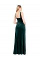 Shop Square Neck Full Length Velvet Bridesmaid Dress / Prom Dress with Side Slit Sydney