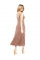Shop Midi Cocktail Length Short V-Neck Velvet Bridesmaid Dress / Prom Dress with Notched Neckline Sydney