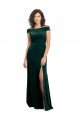 Shop Floor Length Cap Sleeves Long Formal Velvet Bridesmaid Dress / Prom Dress with High Side Slit Sydney
