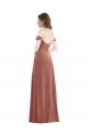 Shop Off the Shoulder Flounce Sleeve Velvet Maxi Bridesmaid Dress / Prom Dress Sydney