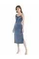 Shop Midi Length Asymmetrical One Shoulder Velvet Slip Bridesmaid Dress / Prom Dress Sydney