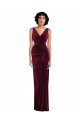 Shop Draped Skirt Faux Wrap Velvet Maxi Bridesmaid Dress / Prom Dress Sydney