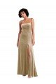 Shop Square Neck Formal Velvet Maxi Bridesmaid Dress / Prom Dress with Front Slit Sydney