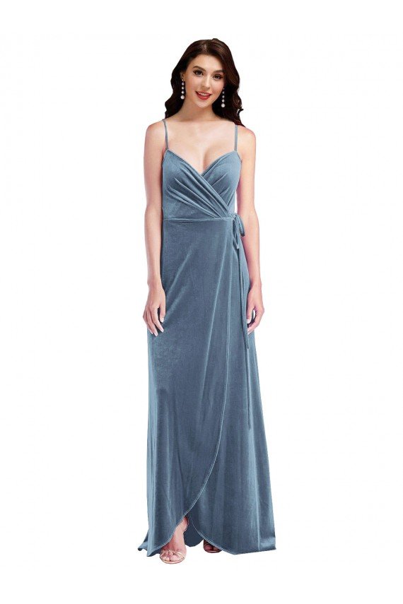Shop Velvet Wrap Maxi Bridesmaid Dress / Prom Dress with Pockets Sydney