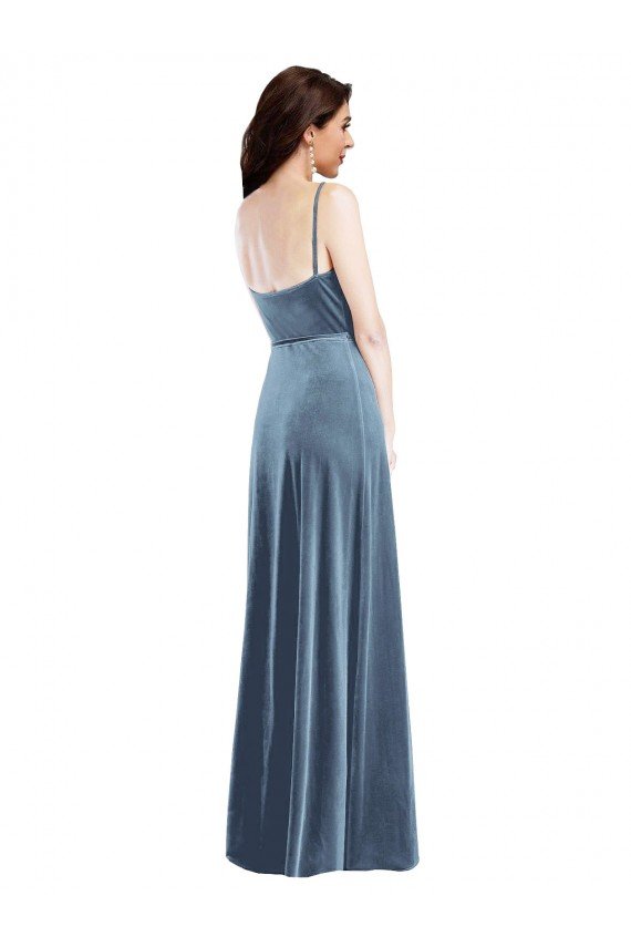 Shop Velvet Wrap Maxi Bridesmaid Dress / Prom Dress with Pockets Sydney
