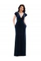 Shop Flutter Sleeve Wrap Bodice Formal Velvet Maxi Bridesmaid Dress / Prom Dress with Pockets Sydney