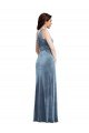 Shop One Shoulder Draped Velvet Maxi Bridesmaid Dress / Prom Dress Sydney