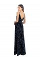 Shop Floral Velvet Surplice V-Neck Long Bridesmaid Dress with V-Back Sydney