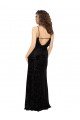 Shop V-Neck Cowl Back Floral Velvet Bridesmaid Dress with Front Slit and Deep V-Neck Sydney