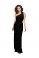 Shop One Shoulder Long Sheath Sleeveless Floral Velvet Bridesmaid Dress Sydney