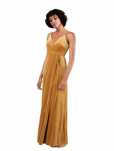 Shop Romantic Velvet Floor Length Formal Bridesmaid Dress / Prom Dress with Wrap Detail Sydney