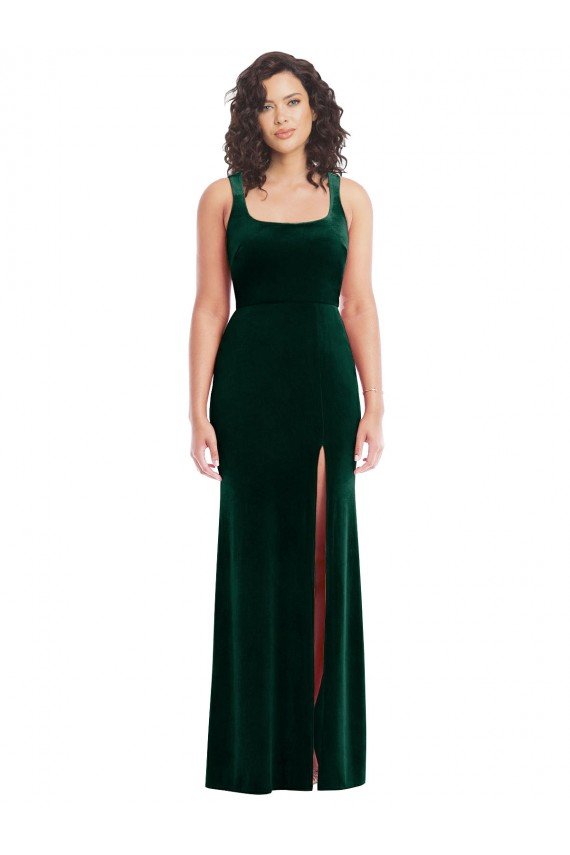 Shop Square Neck Long Velvet Maxi Bridesmaid Dress / Prom Dress Sydney