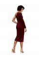 Shop One Shoulder Fitted Short Midi Length Velvet Bridesmaid Dress / Prom Dress Sydney