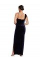 Shop Long Formal Velvet Bridesmaid Dress / Prom Dress with Side Thigh Split and Shoulder Tie Sydney