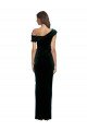 Shop Long Asymmetric Neckline Ruched Formal Velvet Bridesmaid Dress / Prom Dress Sydney