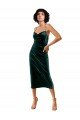 Shop Midi Cocktail Length Sleek Cowl Neckline Short Formal Velvet Bridesmaid Dress / Prom Dress Sydney