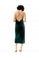 Shop Midi Cocktail Length Sleek Cowl Neckline Short Formal Velvet Bridesmaid Dress / Prom Dress Sydney