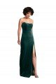 Shop Scooped Strapless Long Formal Velvet Bridesmaid Dress / Prom Dress with Daring Side Slit Sydney