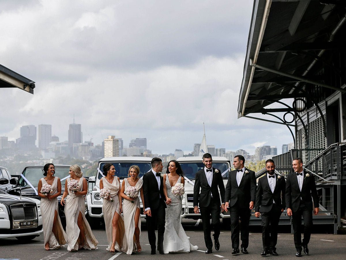 Full Length Luxe Chiffon Long Champagne bridesmaid dresses Sydney with Sexy High Slit and Front Ruffles